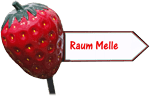 Erdbeere mit Richtungspfeil  Raum Melle