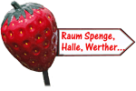Erdbeere mit Richtungspfeil  Raum Spenge Halle Werther...